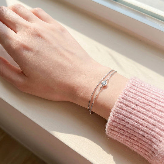 Solitaire Double-Strand Bracelet | Women&