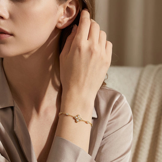 Marquise Clover Flower Chain Bracelet | Luxe6606