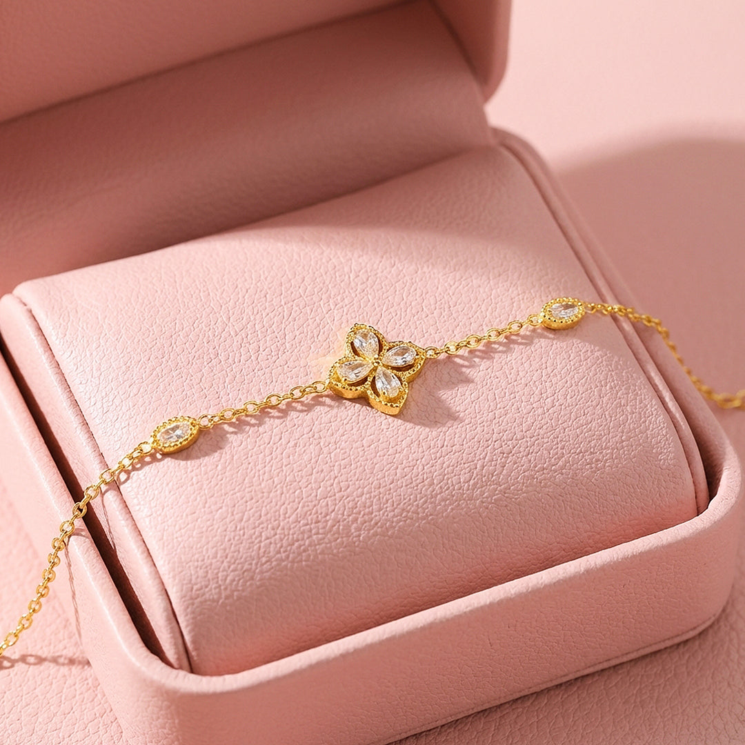 Marquise Clover Flower Chain Bracelet | Luxe6606