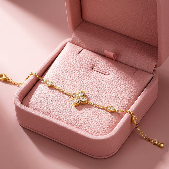 Marquise Clover Flower Chain Bracelet | Luxe6606