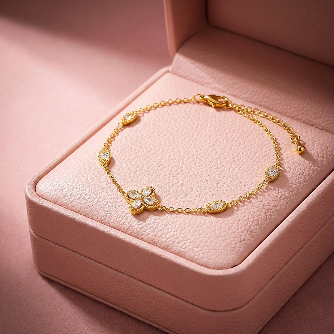 Marquise Clover Flower Chain Bracelet | Luxe6606