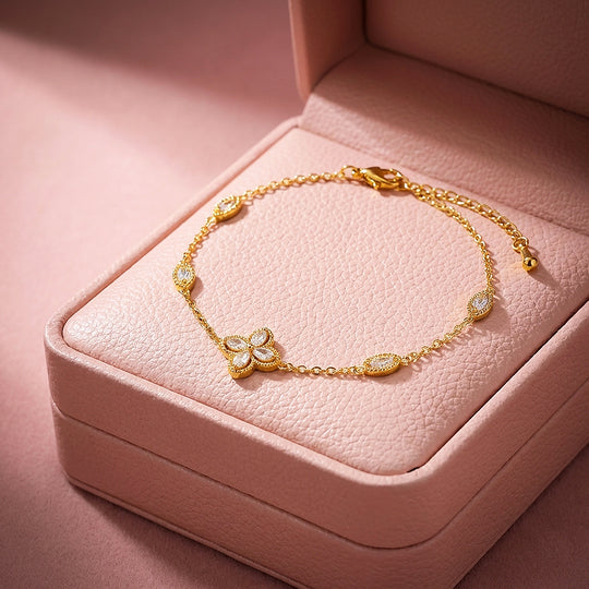 Marquise Clover Flower Chain Bracelet | Luxe6606