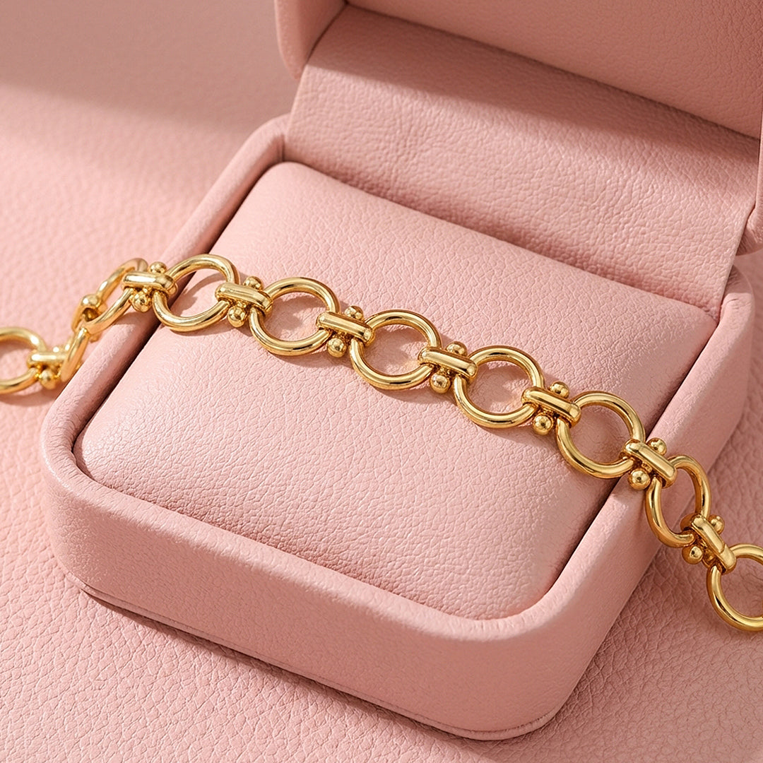 Circle Link Chain Bracelet | Luxe6607
