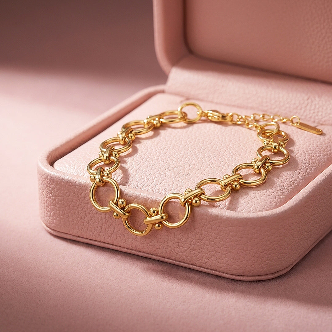 Circle Link Chain Bracelet | Luxe6607