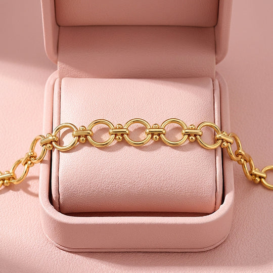 Circle Link Chain Bracelet | Luxe6607