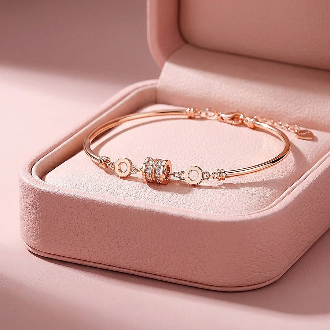 Pavé Barrel Charm Cuff Bracelet | Luxe6612