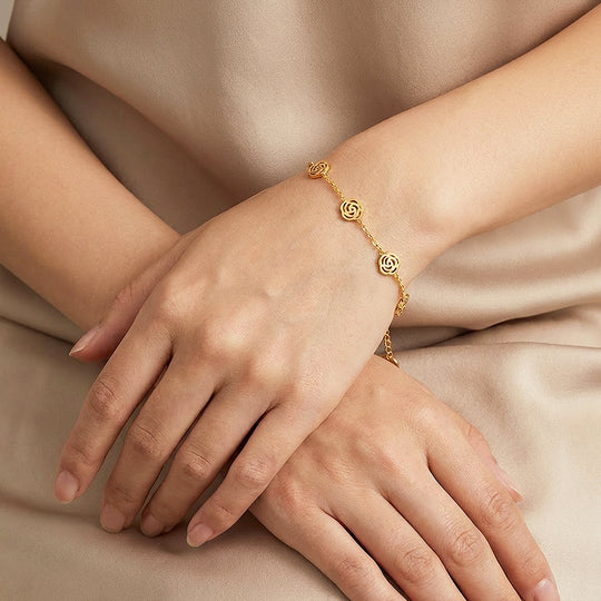 Rose Charm Chain Bracelet | Luxe6616