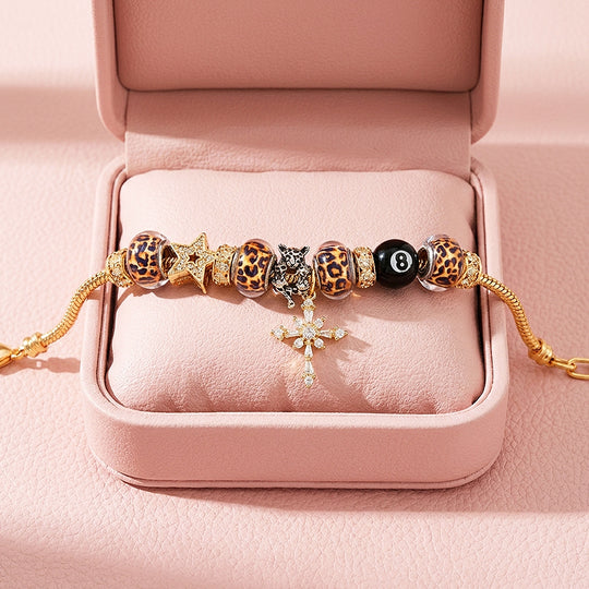 Leopard Print Charm Bracelet | Diamond Simulant | Luxe6620