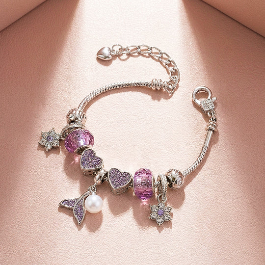 Mermaid Tail Charm Bracelet | Diamond Simulant | Luxe6622