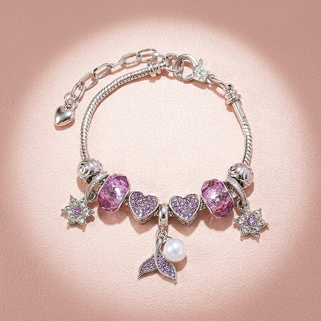 Mermaid Tail Charm Bracelet | Diamond Simulant | Luxe6622