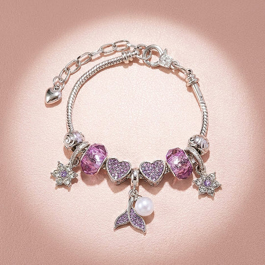 Mermaid Tail Charm Bracelet | Diamond Simulant | Luxe6622