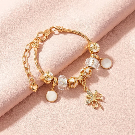 Bow Charm Bracelet | Diamond Simulant | Luxe6627