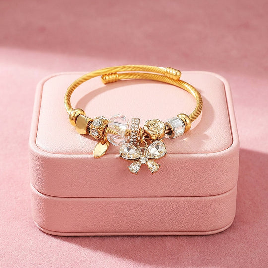Butterfly Charm Bangle | Diamond Simulant | Luxe6629