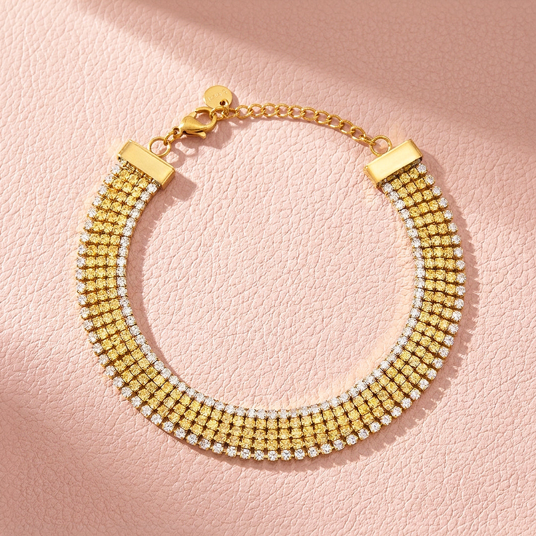 Five-Row Tennis Bracelet | Diamond Simulant | Luxe6633