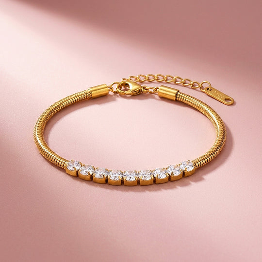 Elegant Gold Snake Chain Bracelet | Luxe6562