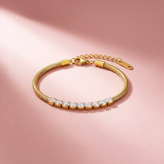 Elegant Gold Snake Chain Bracelet | Luxe6562
