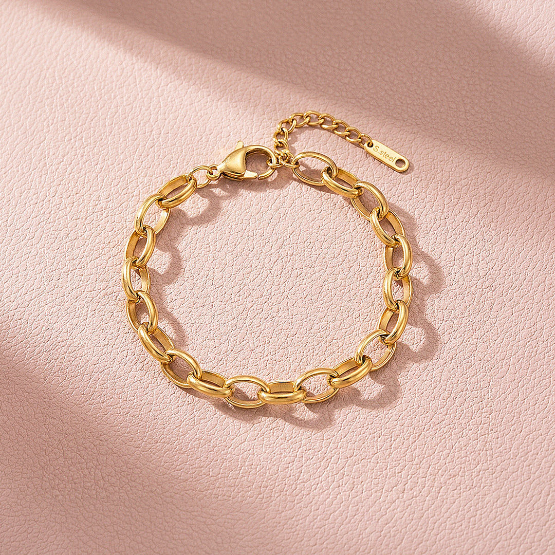 Classic Oval Cable Chain Bracelet | Luxe6641