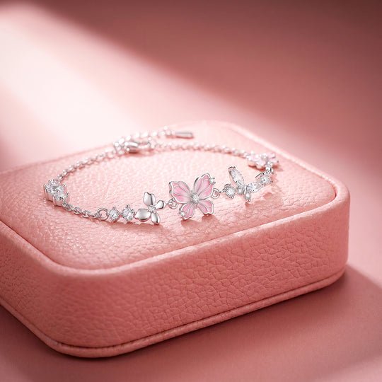 Pink Butterfly Garden Bracelet | Luxe6653