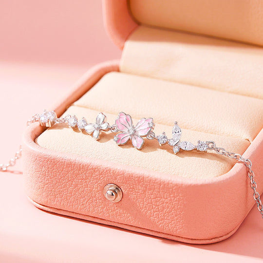 Pink Butterfly Garden Bracelet | Luxe6653