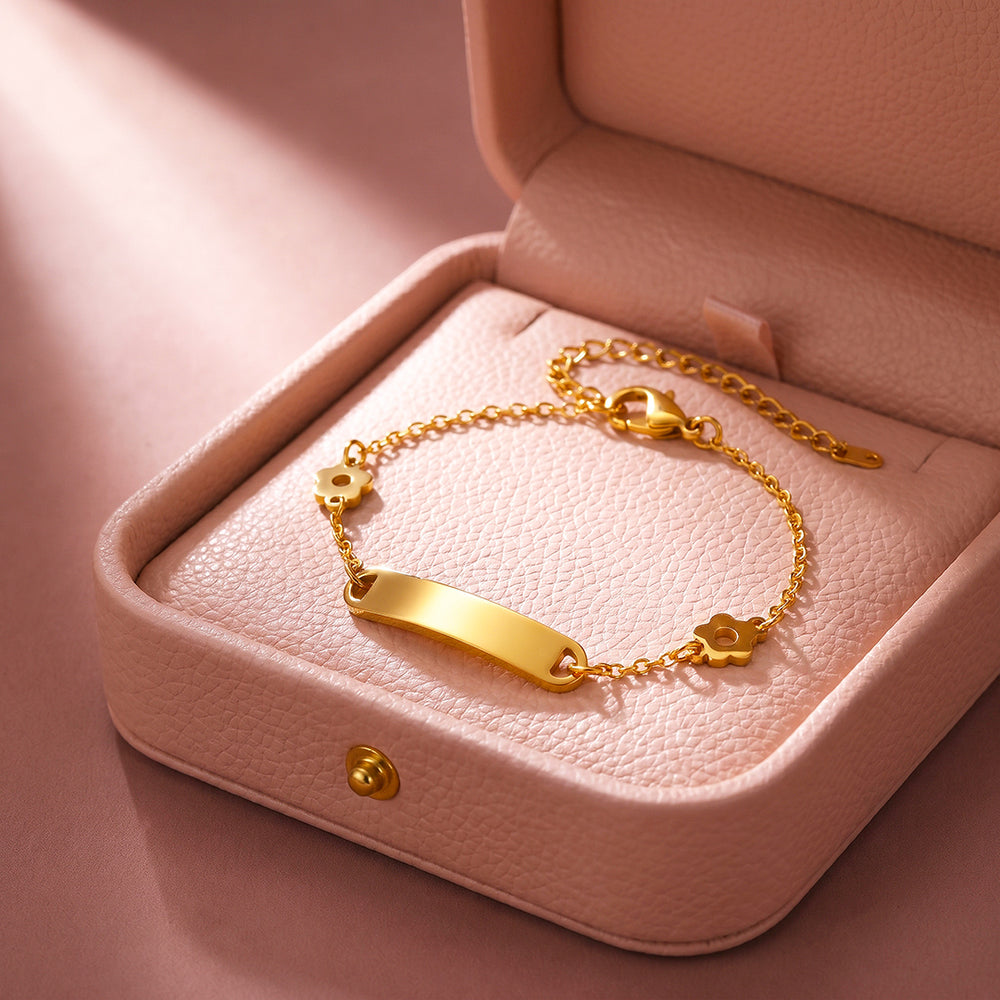 Flower Charm Bar Bracelet | Luxe6697