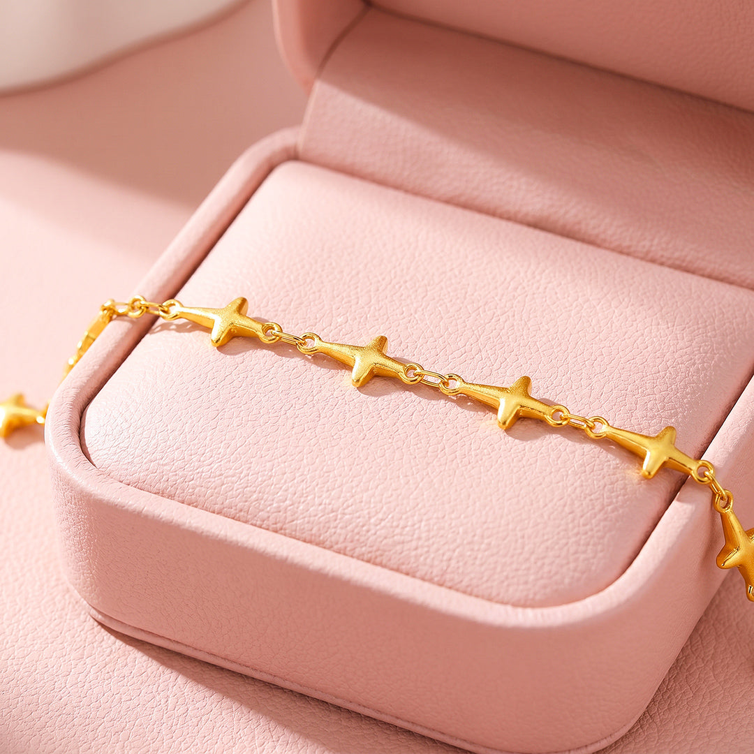 Four-Point Star Link Bracelet | Luxe6700