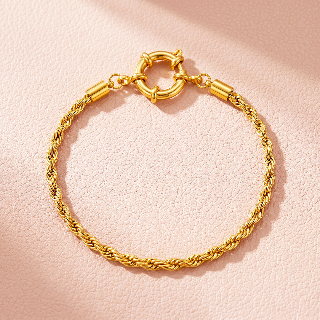 Rope Chain Bracelet with Sailor Clasp | Luxe6704