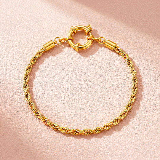 Rope Chain Bracelet with Sailor Clasp | Luxe6704