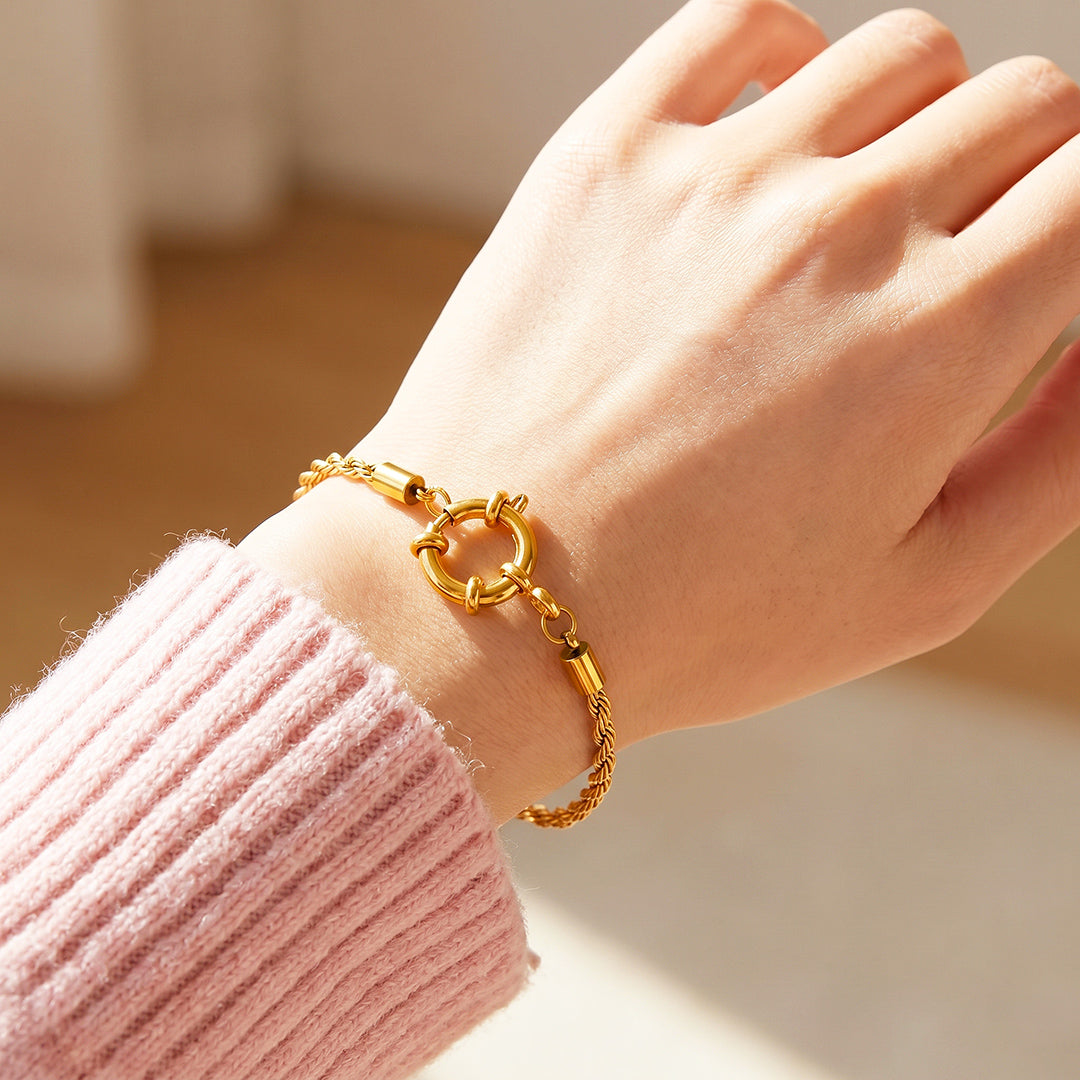 Rope Chain Bracelet with Sailor Clasp | Luxe6704