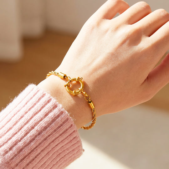 Rope Chain Bracelet with Sailor Clasp | Luxe6704