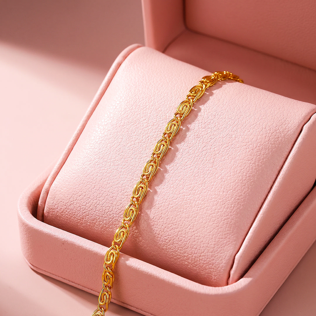 Scroll Link Chain Bracelet | Luxe6706