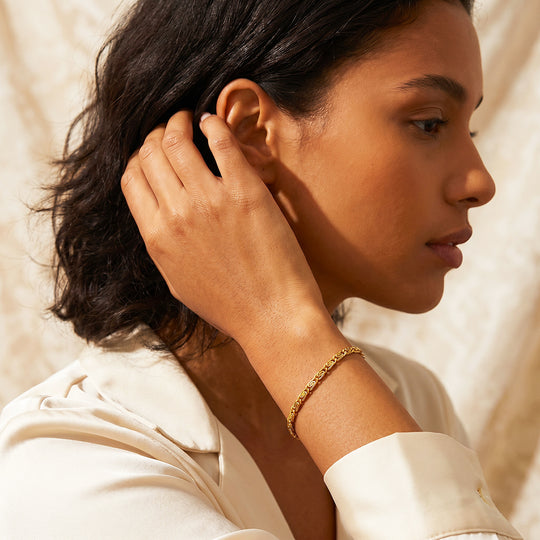Scroll Link Chain Bracelet | Luxe6706