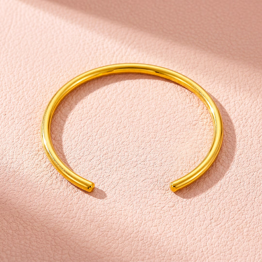 Smooth Open Cuff Bangle | Luxe6707