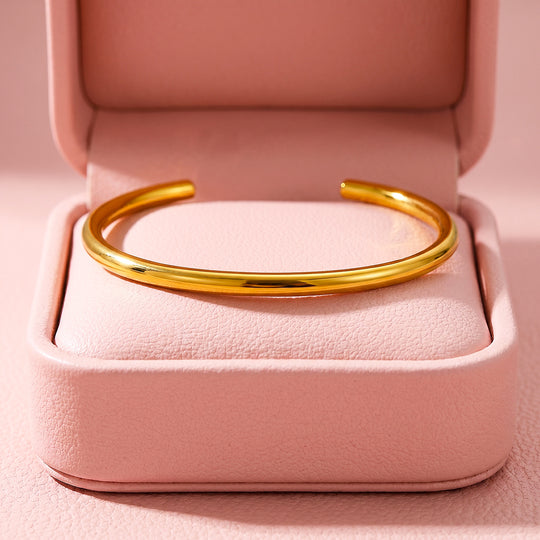 Smooth Open Cuff Bangle | Luxe6707