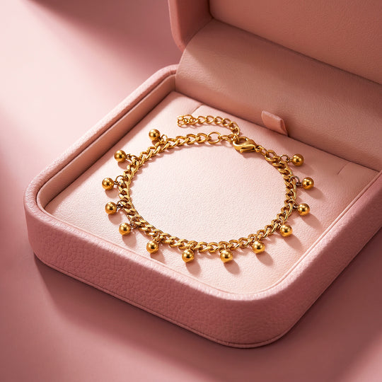 Balls Charm Curb Chain Bracelet | Luxe6717