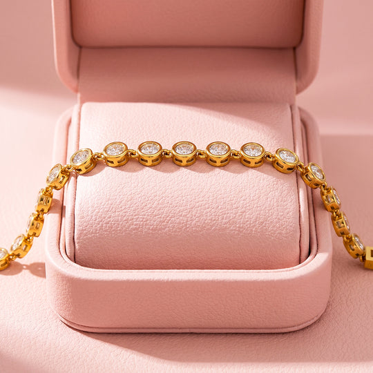 Bezel-Set Round Tennis Bracelet | Luxe6724
