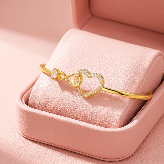 Infinity Heart Bangle Bracelet | Luxe6726