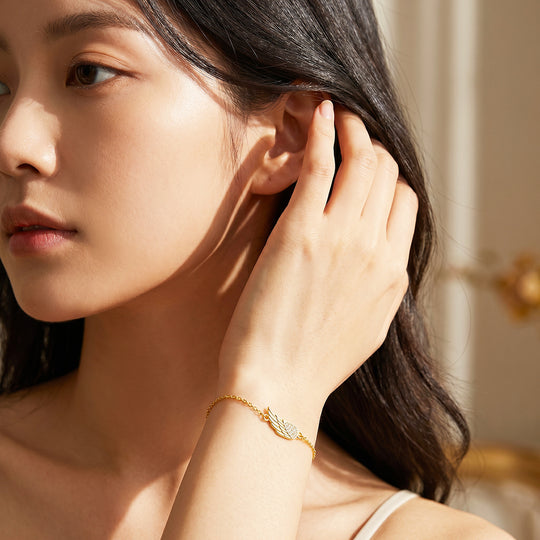 Angel Wing Chain Bracelet | Luxe6729