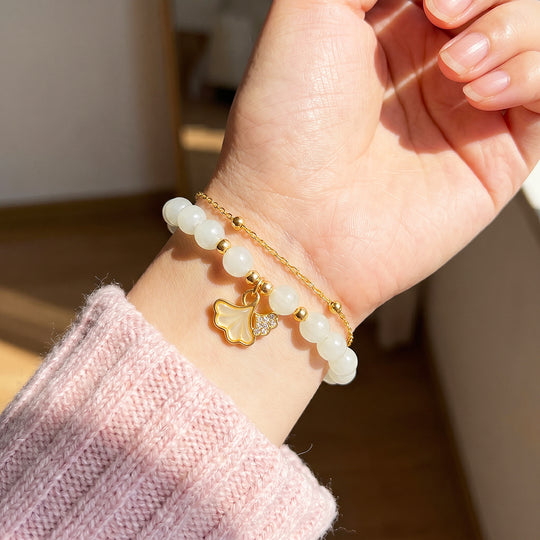 Ginkgo Leaf Double-Strand Bracelet | Luxe6736