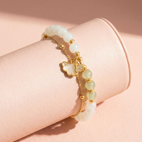 Ginkgo Leaf Double-Strand Bracelet | Luxe6736