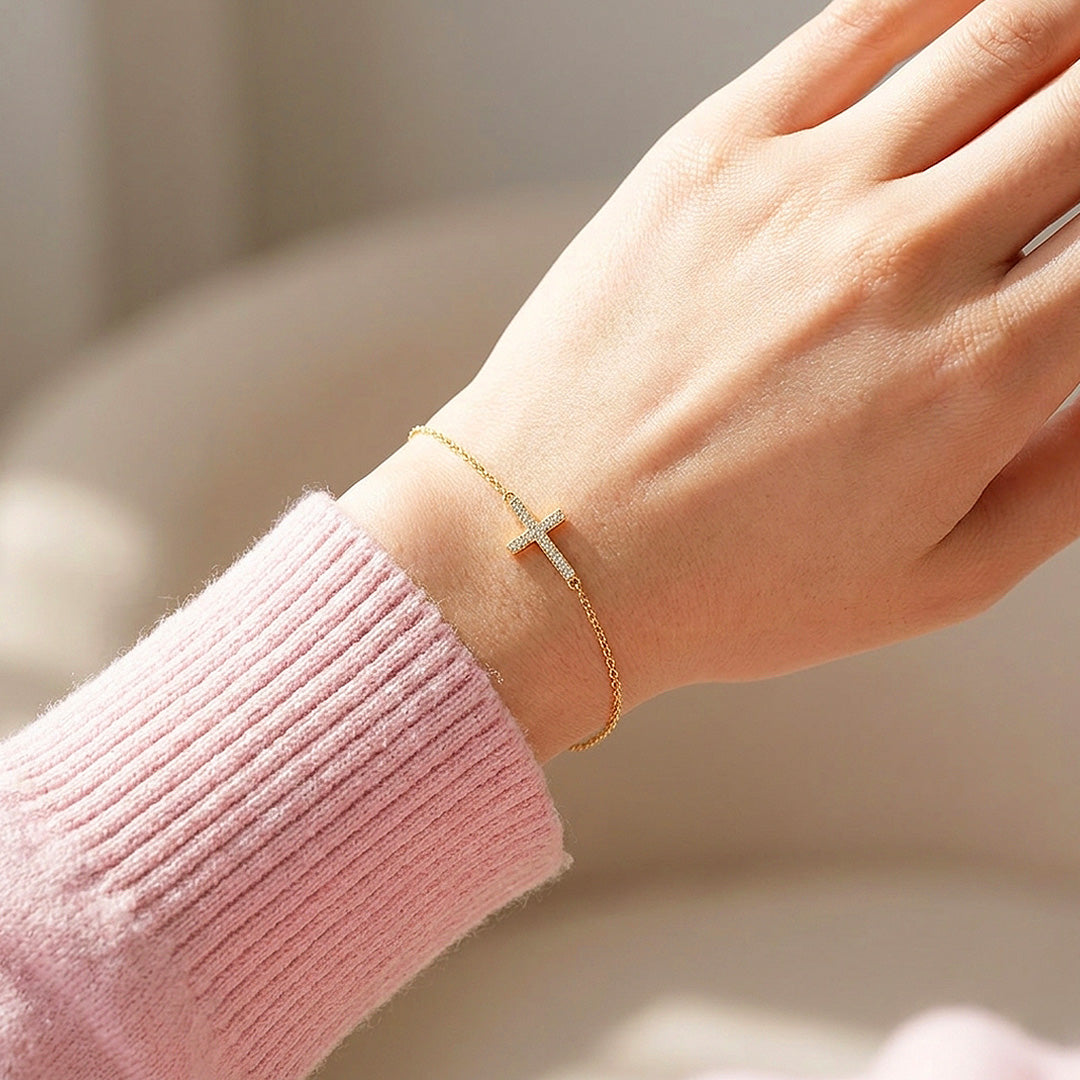 Cross Chain Bracelet | Women&