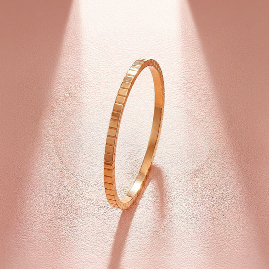 Structured Grooved Stackable Bangle | Women&