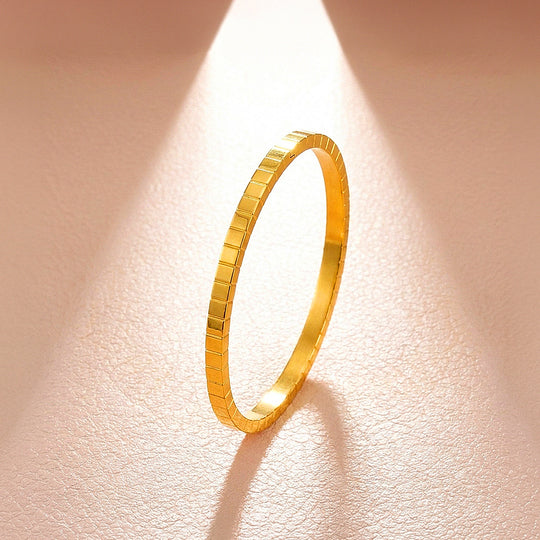 Structured Grooved Stackable Bangle | Women&