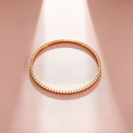 Structured Grooved Stackable Bangle | Women&