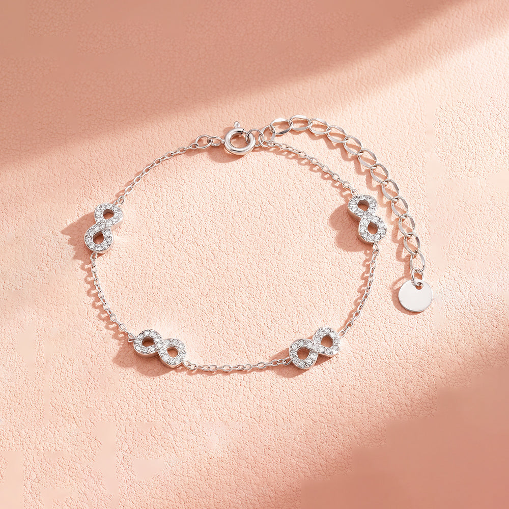 Pavé Infinity Station Bracelet | Women's Bracelet | Luxe6769