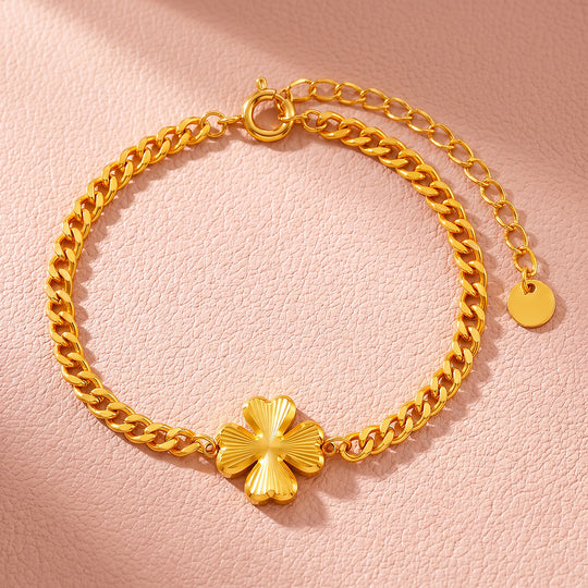 Clover Cuban Chain Bracelet | Women&