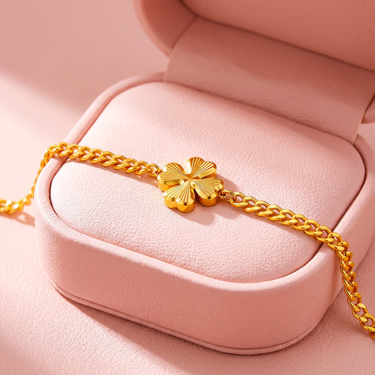 Clover Cuban Chain Bracelet | Women&