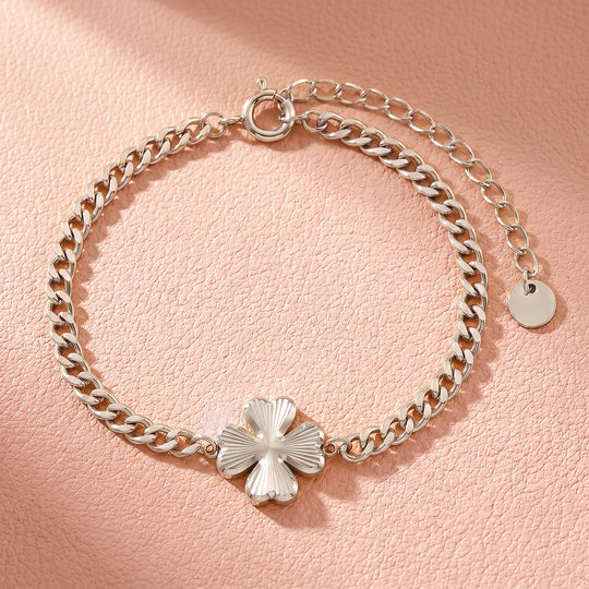 Clover Cuban Chain Bracelet | Women&
