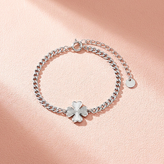 Clover Cuban Chain Bracelet | Women&