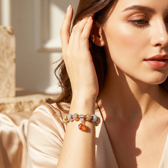Amber Drop Charm Bracelet | Luxe6778