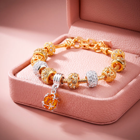 Amber Drop Charm Bracelet | Luxe6778